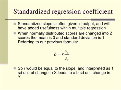 standardized regression coefficient